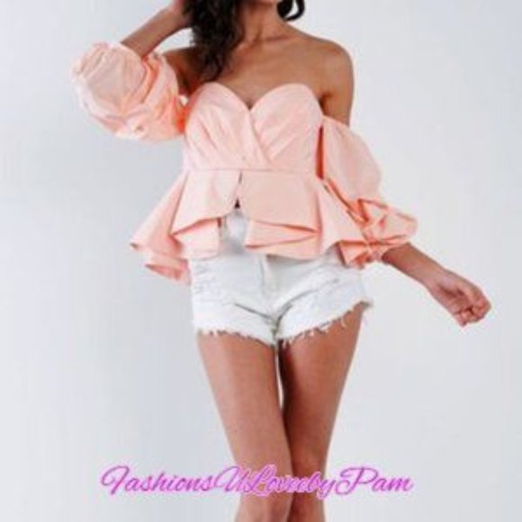 Tops - Women’s Off Shoulder Pink Top. Private Label-NWT
